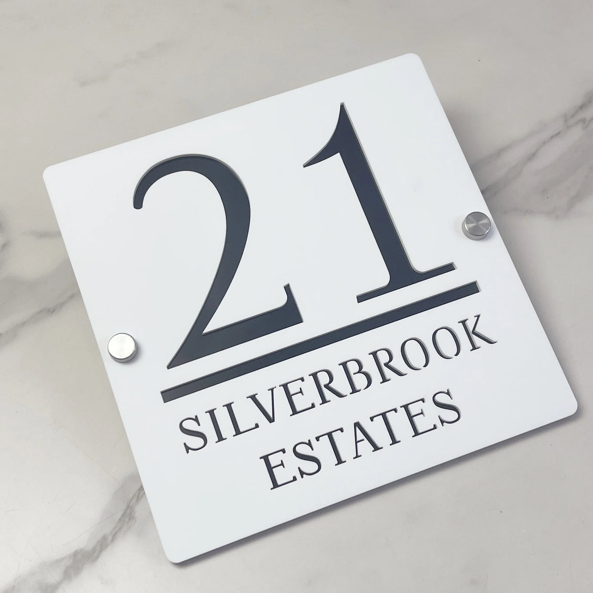 HOUSE SIGN ADDRESS CUSTOM SIGN LASER CUT ACRYLIC MODERN HOUSE NUMBER PLAQUE