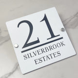 HOUSE SIGN ADDRESS CUSTOM SIGN LASER CUT ACRYLIC MODERN HOUSE NUMBER PLAQUE