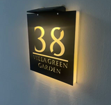 Custom Solar LED 3D Acrylic House Sign | Personalised Address Plaque