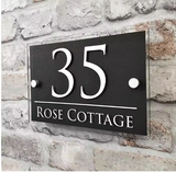 CUSTOM HOUSE SIGN NUMBER STREET SIGN COLOURED ACRYLIC ADDRESS DOOR WALL PLAQUE