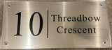 CUSTOM ACRYLIC ALUMINIUM HOUSE NUMBER STREET ADDRESS SIGN DOOR WALL PLAQUE