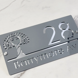 TREE OF LIFE CUSTOM ACRYLIC ALUMINIUM HOUSE NUMBER STREET ADDRESS SIGN