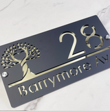 TREE OF LIFE CUSTOM ACRYLIC ALUMINIUM HOUSE NUMBER STREET ADDRESS SIGN