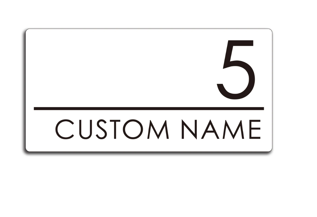 HOUSE SIGN ADDRESS SIGN NUMBER STREET ACRYLIC DOOR WALL WHITE PLAQUE