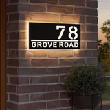 Custom LED Light Up 3D House Sign | Illuminated Acrylic Address Plaque