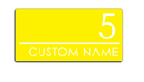 HOUSE SIGN ADDRESS SIGN NUMBER STREET ACRYLIC DOOR WALL YELLOW PLAQUE