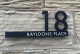 Custom House Sign | Black & White Acrylic Personalised Address Plaque