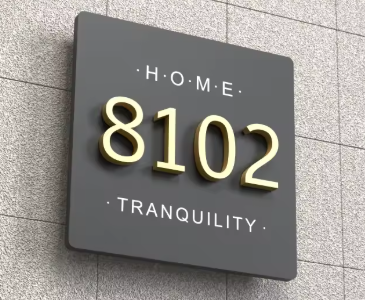 HOUSE SIGN ADDRESS SIGN 3D ACRYLIC MODERN HOUSE NUMBER PLAQUE