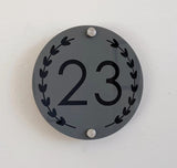 HOUSE SIGN ADDRESS CUSTOM SIGN LASER CUT ROUND ACRYLIC MODERN HOUSE NUMBER PLAQUE