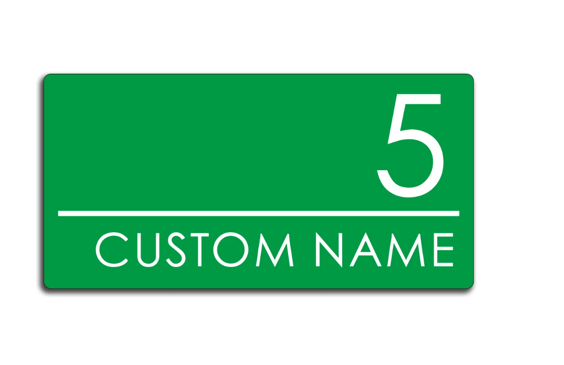 HOUSE SIGN ADDRESS SIGN NUMBER STREET ACRYLIC DOOR WALL GREEN PLAQUE