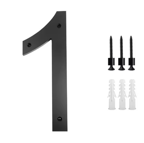 Custom Black Acrylic House Sign | Personalised Number & Letter Address Plaque