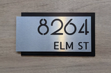 HOUSE SIGN ADDRESS SIGN ACRYLIC MODERN SILVER NUMBER ADDRESS SIGN PLAQUE