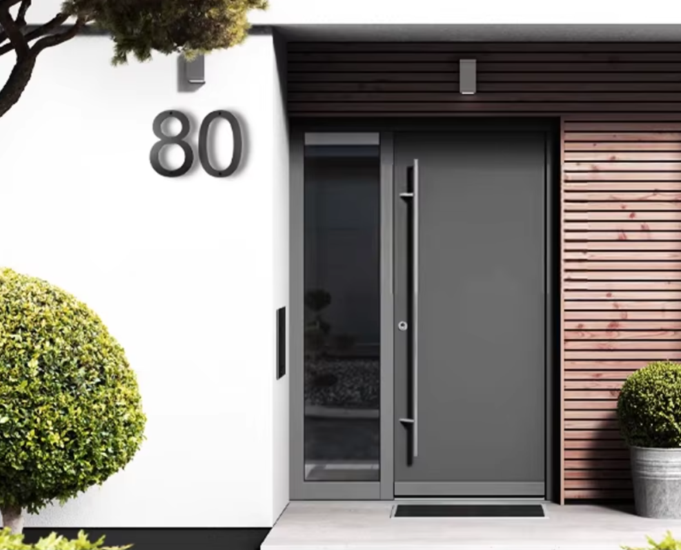 HOUSE SIGN ADDRESS SIGN NUMBER BLACK ACRYLIC LARGE 30CM MODERN PLAQUE