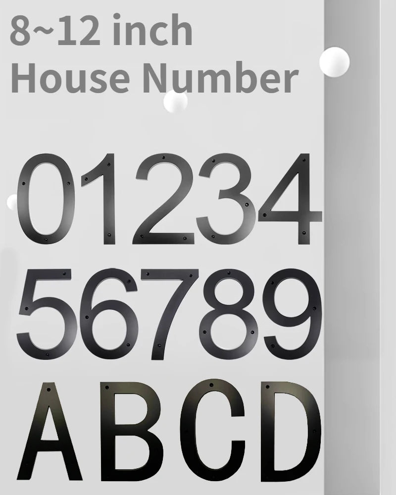 HOUSE SIGN ADDRESS SIGN NUMBER BLACK ACRYLIC LARGE 30CM MODERN PLAQUE