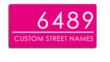 HOUSE SIGN ADDRESS SIGN NUMBER STREET ACRYLIC DOOR WALL PINK PLAQUE