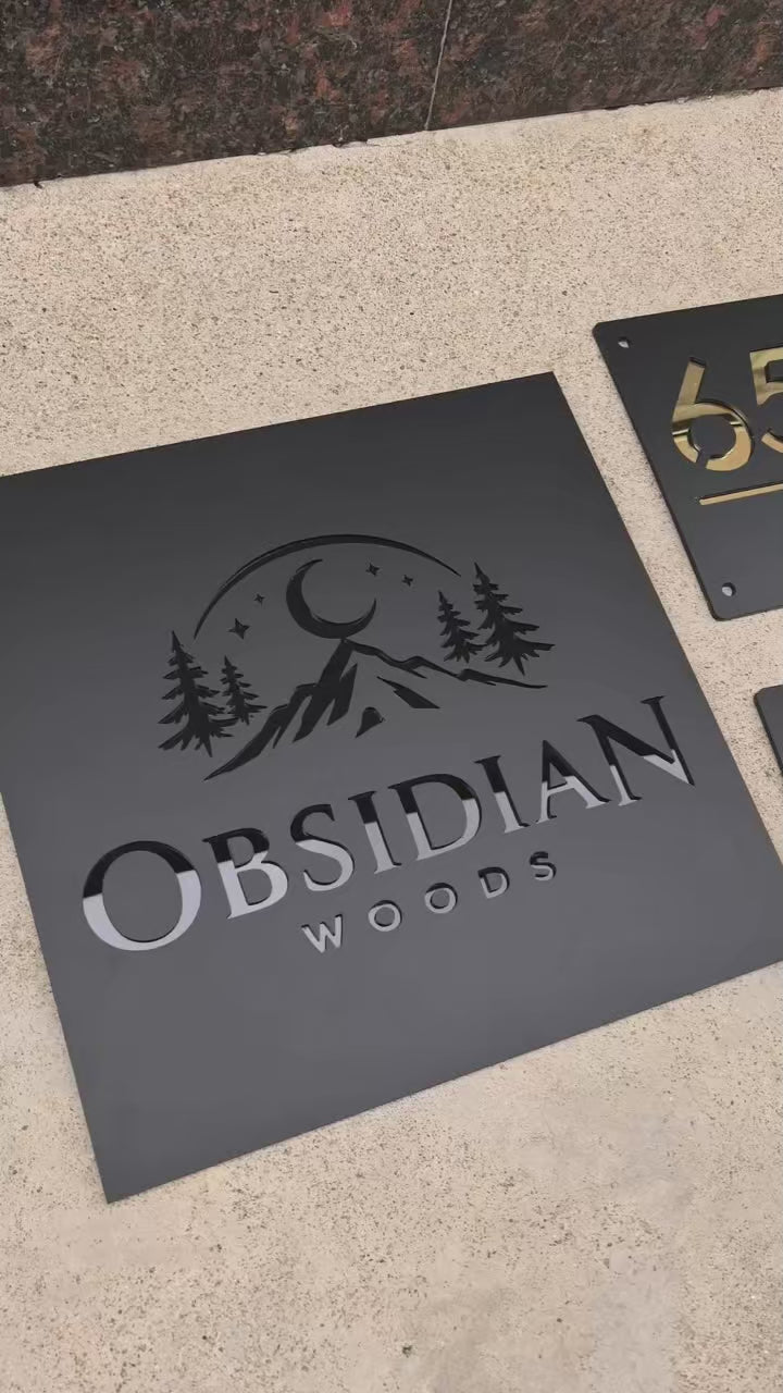 CUSTOM MODERN HOUSE SIGN NUMBER STREET SIGN ACRYLIC ADDRESS DOOR WALL PLAQUE