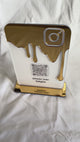 BUSINESS QR CODE SCANNING SIGN SOCIAL MEDIA BOARD PLAQUE RECTANGLE WHITE GOLD SILVER
