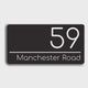 CUSTOM HOUSE SIGN NUMBER STREET SIGN BLACK ACRYLIC ADDRESS DOOR WALL PLAQUE
