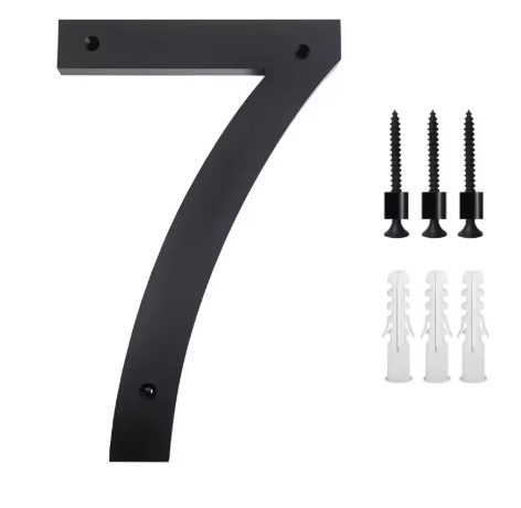 Custom Black Acrylic House Sign | Personalised Number & Letter Address Plaque