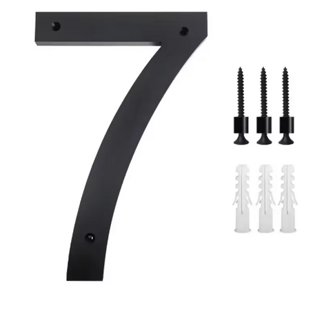 Custom Black Acrylic House Sign | Personalised Number & Letter Address Plaque