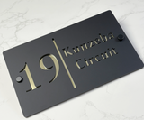 Custom Double-Layer Acrylic House Sign | Personalised Address Plaque