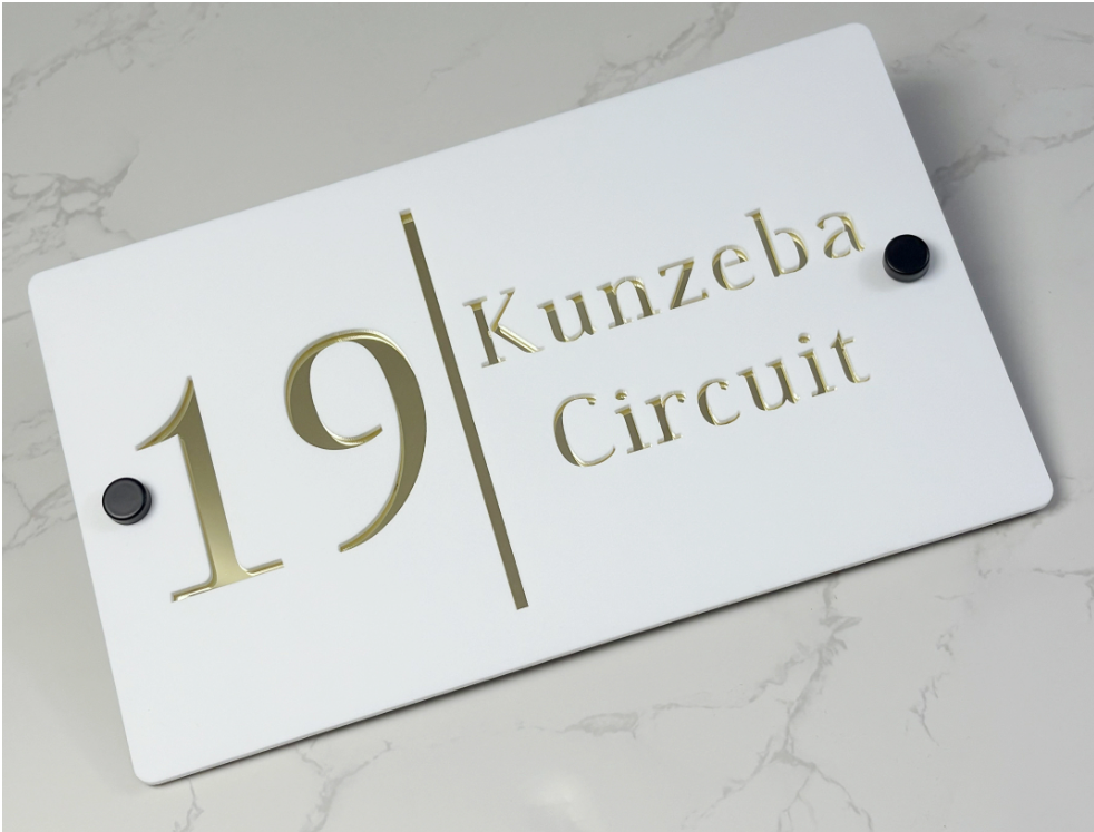 Custom Double-Layer Acrylic House Sign | Personalised Address Plaque