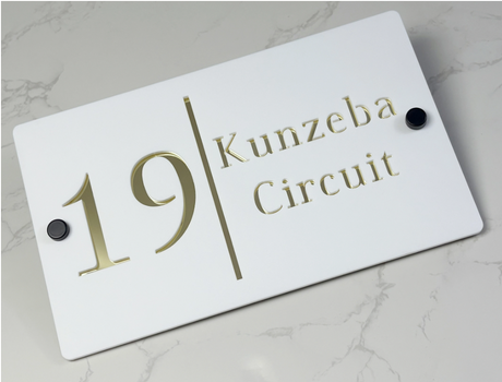 Custom Double-Layer Acrylic House Sign | Personalised Address Plaque