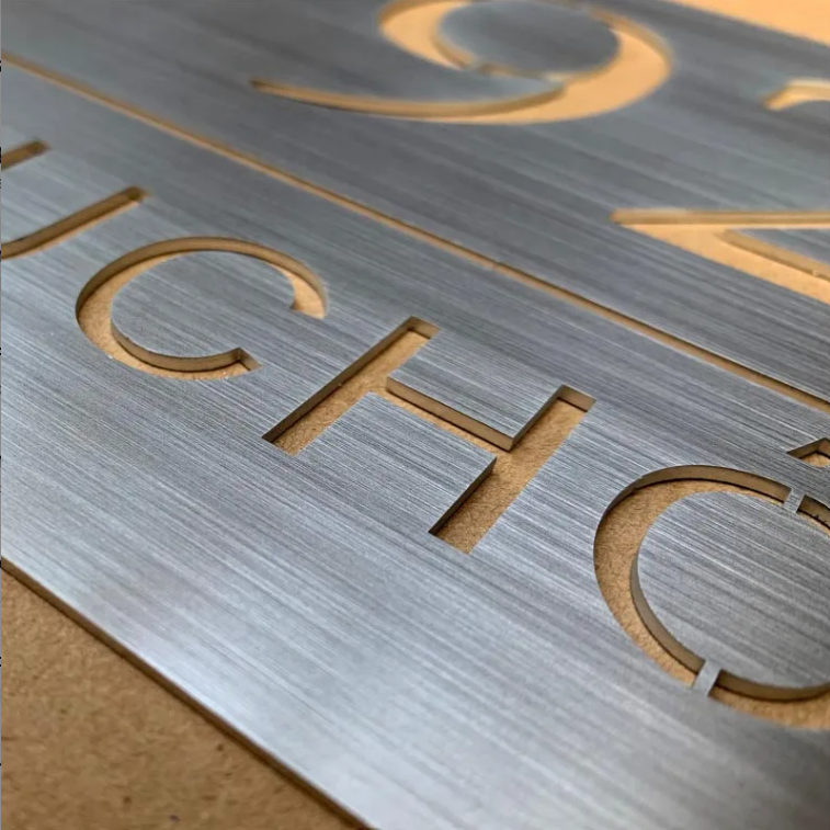 CUSTOM STAINLESS STEEL HOUSE SIGN NUMBER STREET SIGN SILVER ADDRESS DOOR WALL PLAQUE