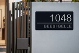 Custom LED Light Up House Sign | Illuminated Black Acrylic Address Plaque