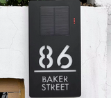 Custom Vertical Solar LED House Sign | Personalised Address Plaque