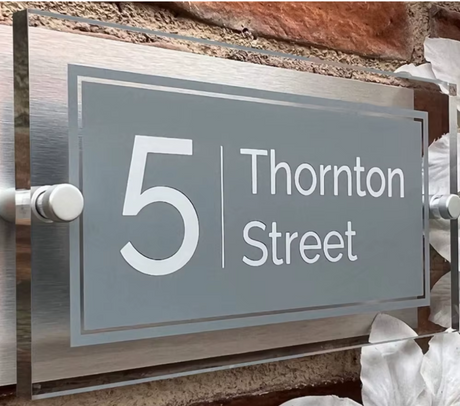 Custom 3D Glass Effect Acrylic House Sign | Personalised Address Plaque