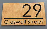 WOOD WOODEN CUSTOM OUTDOOR HOUSE SIGN NUMBER STREET HOUSE ADDRESS WALL MAIL BOX LETTER BOX PLAQUE