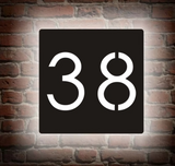 Custom LED Light-Up Square House Sign | Illuminated Address Plaque