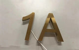 Custom LED House Number Sign | Backlit Stainless Steel Address Plaque | Gold