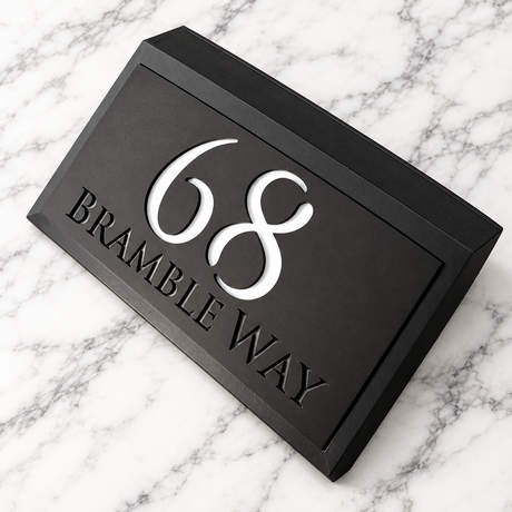 Custom LED Solar House Sign | Personalised Illuminated Address Plaque