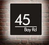Custom LED Light-Up Square House Sign | Illuminated Address Plaque