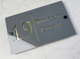 Custom Double-Layer Acrylic House Sign | Personalised Address Plaque