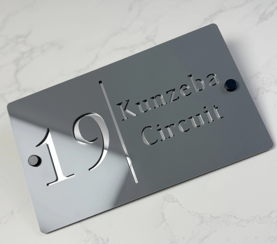 Custom Double-Layer Acrylic House Sign | Personalised Address Plaque