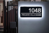 LIGHT UP LED 3D BLACK HOUSE SIGN ADDRESS SIGN CUSTOM NUMBER PLAQUE