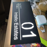 LIGHT UP LED 3D BLACK HOUSE SIGN ADDRESS SIGN CUSTOM NUMBER PLAQUE