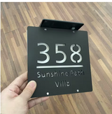 Custom Solar LED 3D Acrylic House Sign | Personalised Warm Light Address Plaque