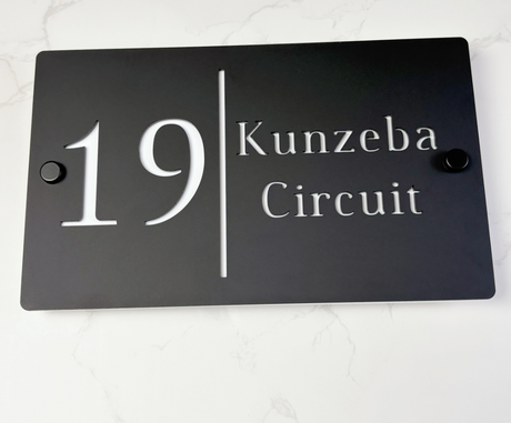 Custom Double-Layer Acrylic House Sign | Personalised Address Plaque