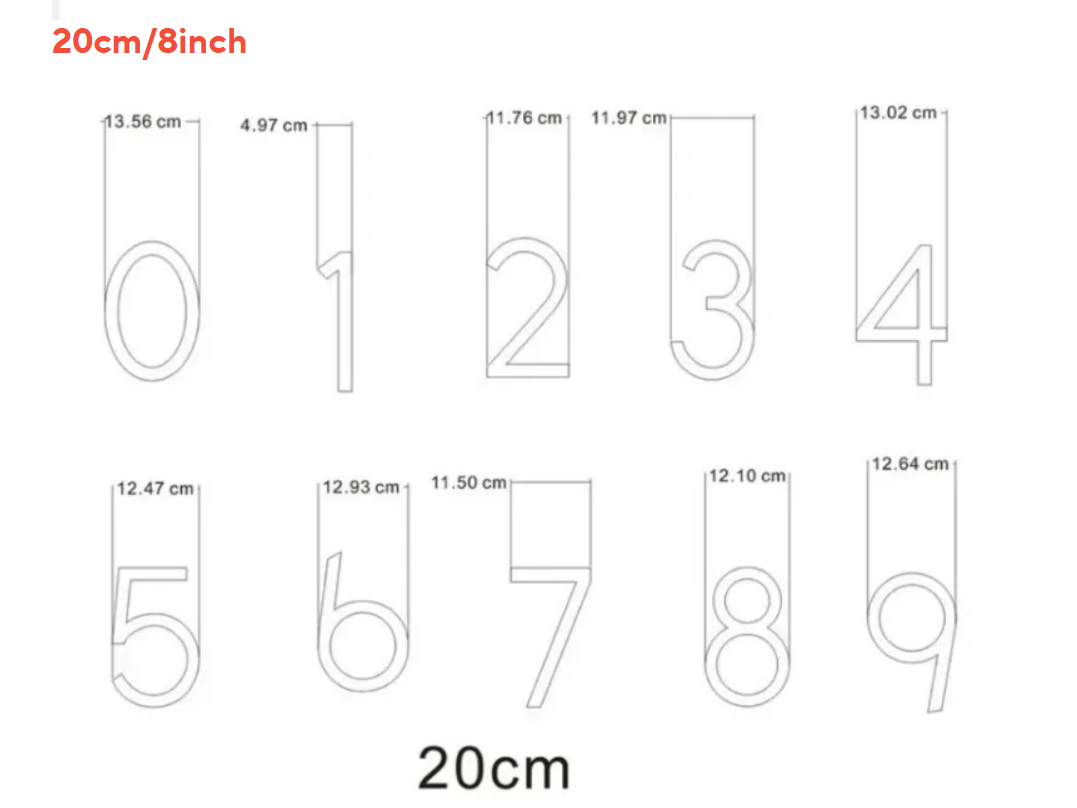 Custom LED House Number Sign | Backlit Stainless Steel Address Plaque | Gold