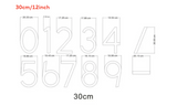 Custom LED House Number Sign | Backlit Stainless Steel Address Plaque | Gold