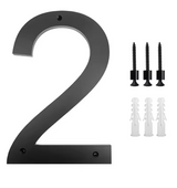 Custom Black Acrylic House Sign | Personalised Number & Letter Address Plaque