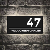 Custom LED Light Up 3D House Sign | Illuminated Acrylic Address Plaque