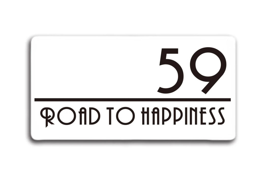 HOUSE SIGN NUMBER STREET SIGN WHITE ACRYLIC ADDRESS DOOR WALL PLAQUE