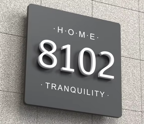 HOUSE SIGN ADDRESS SIGN 3D ACRYLIC MODERN HOUSE NUMBER PLAQUE